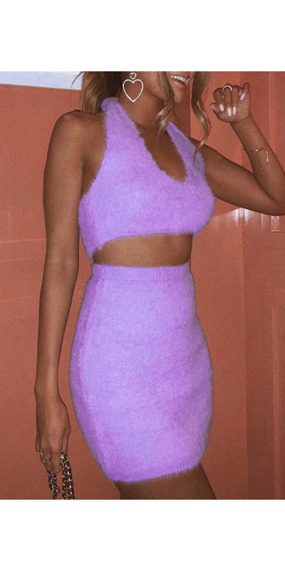 Tied Fluffy Two Piece